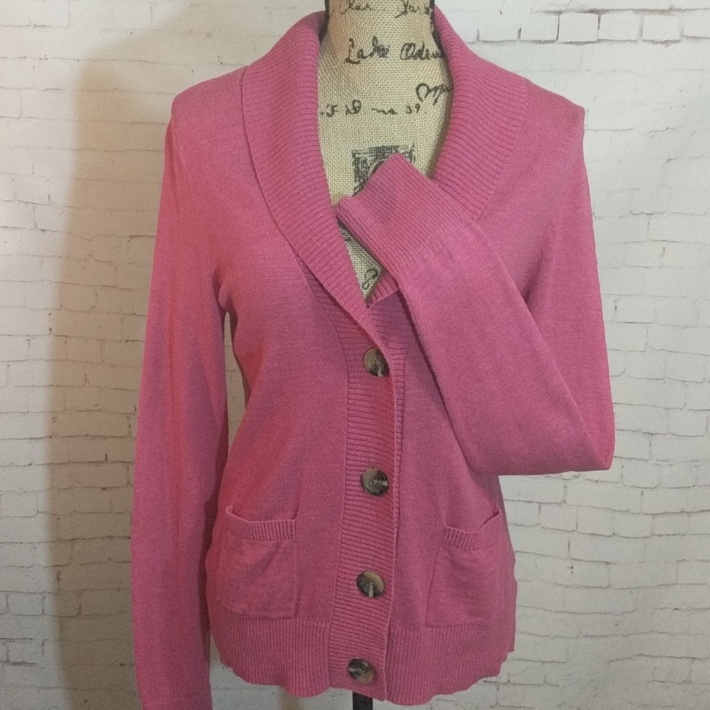 MOSSIMO Pink Button Down Cardigan